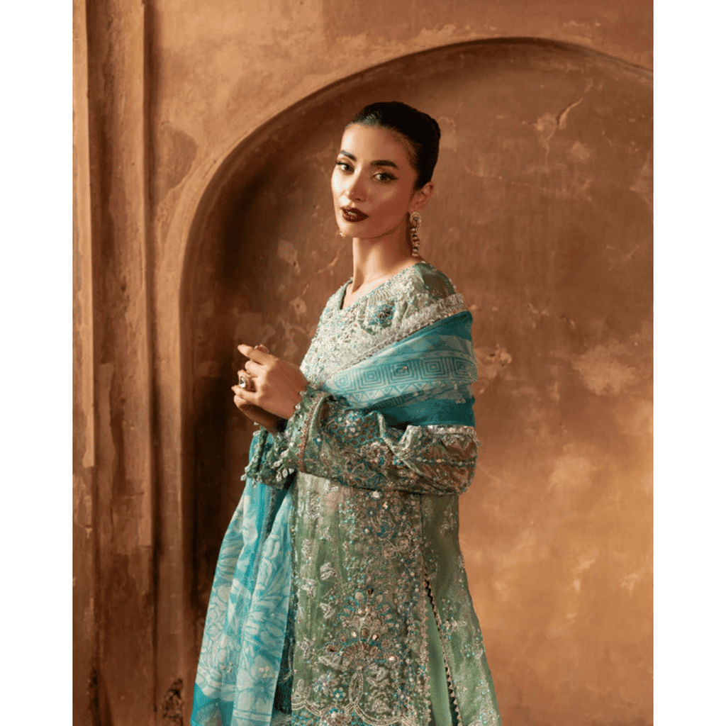 • Clothing: Embroidered/Printed suit for women - Made of best quality fabric - lawn or linen or chiffon - pure silk - Available at Najma Designs & Co. • Jewelry: Gold - plated stud earrings for