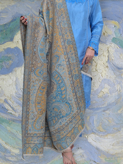 • Clothing: Embroidered/Printed suit for women - Made of best quality fabric - lawn or linen or chiffon - pure silk - Available at Najma Designs & Co. • Jewelry: Gold - plated stud earrings for