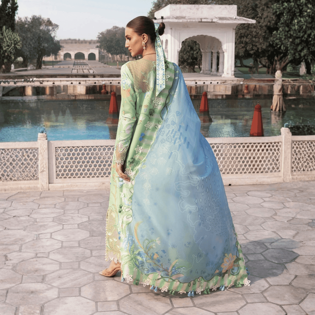 • Clothing: Embroidered/Printed suit for women - Made of best quality fabric - lawn or linen or chiffon - pure silk - Available at Najma Designs & Co. • Jewelry: Gold - plated stud earrings for