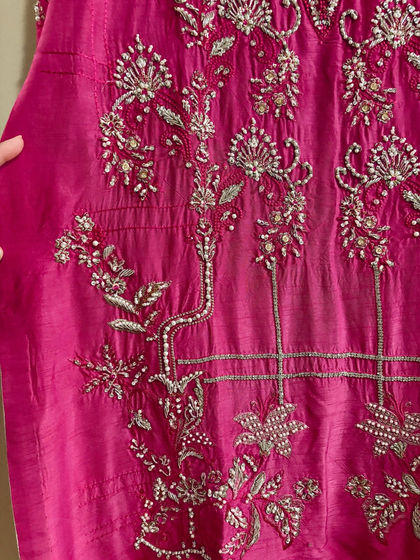 • Clothing: Embroidered/Printed suit for women - Made of best quality fabric - lawn or linen or chiffon - pure silk - Available at Najma Designs & Co. • Jewelry: Gold - plated stud earrings for