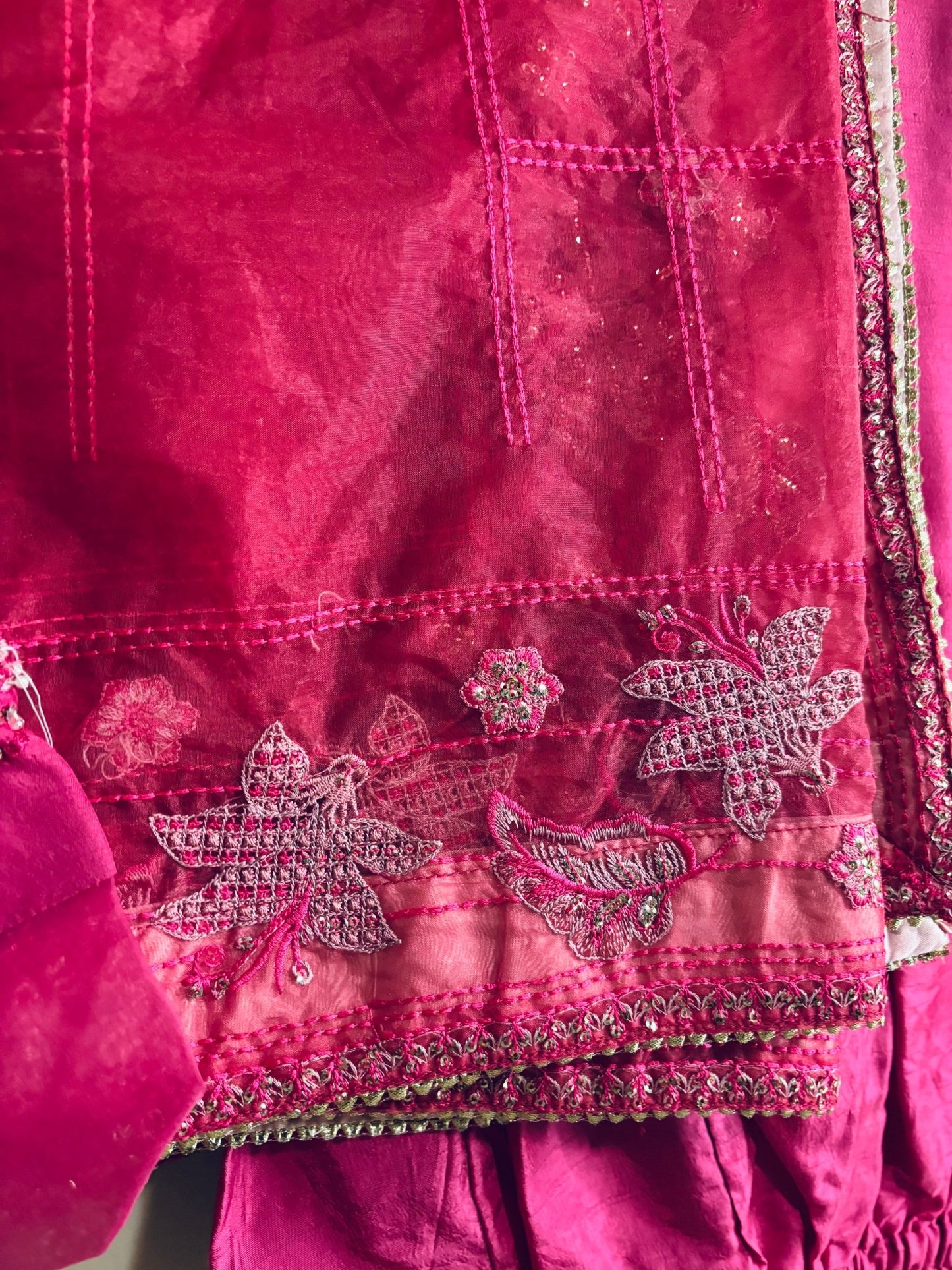 • Clothing: Embroidered/Printed suit for women - Made of best quality fabric - lawn or linen or chiffon - pure silk - Available at Najma Designs & Co. • Jewelry: Gold - plated stud earrings for