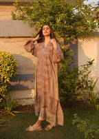 • Clothing: Embroidered/Printed suit for women - Made of best quality fabric - lawn or linen or chiffon- pure silk - Available at Najma Designs & Co. • Jewelry: Gold-plated stud earrings for