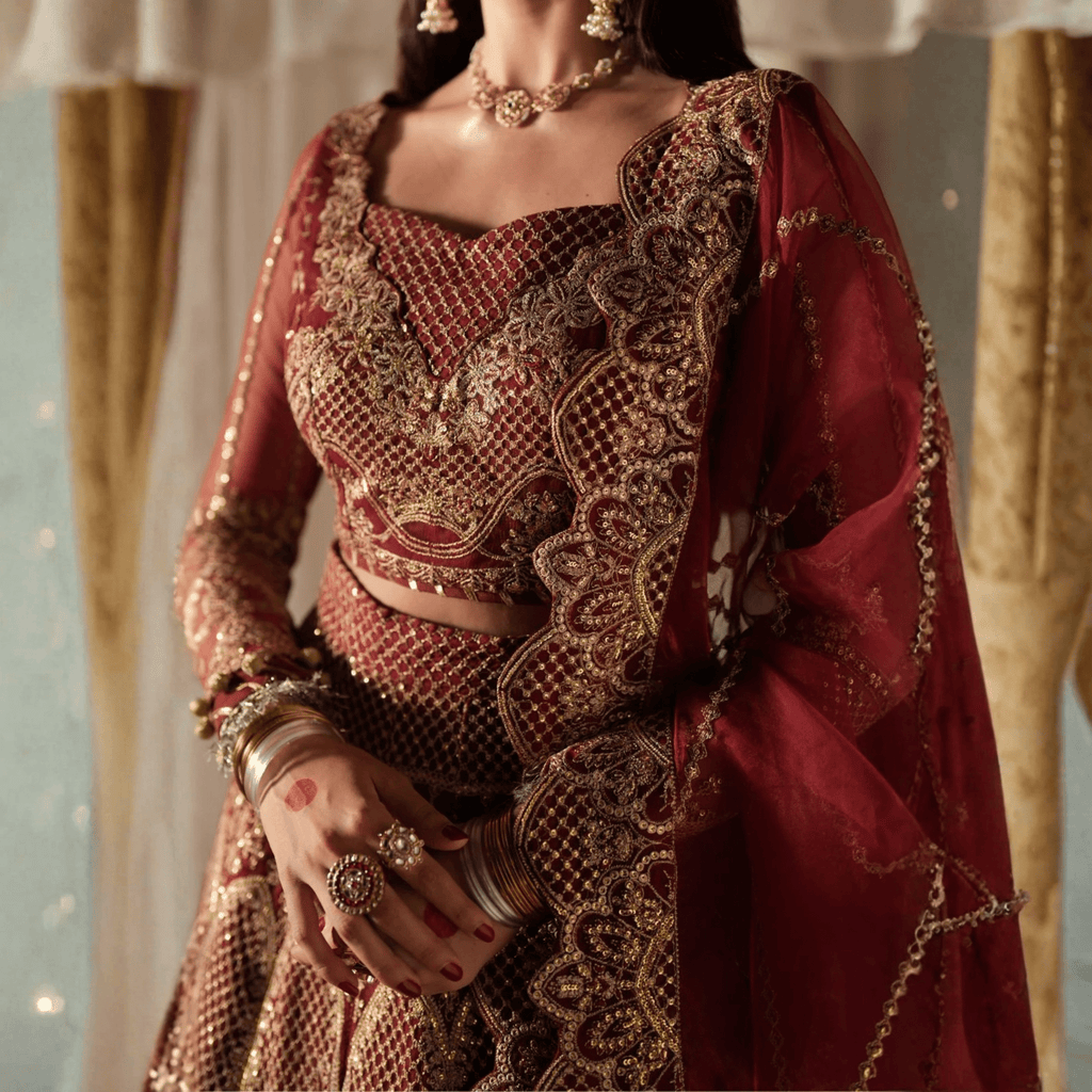 • Clothing: Embroidered/Printed suit for women - Made of best quality fabric - lawn or linen or chiffon - pure silk - Available at Najma Designs & Co. • Jewelry: Gold - plated stud earrings for