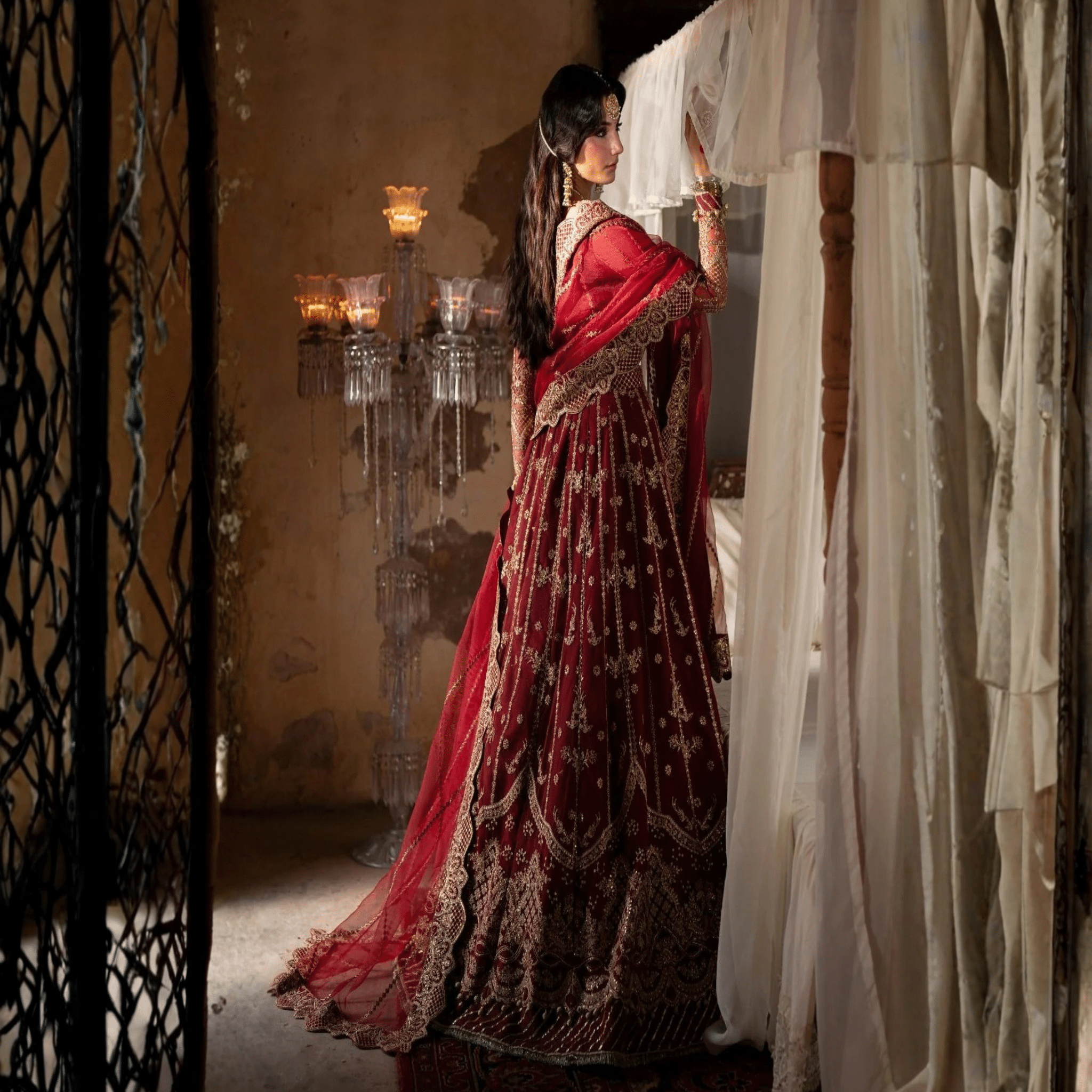 • Clothing: Embroidered/Printed suit for women - Made of best quality fabric - lawn or linen or chiffon - pure silk - Available at Najma Designs & Co. • Jewelry: Gold - plated stud earrings for