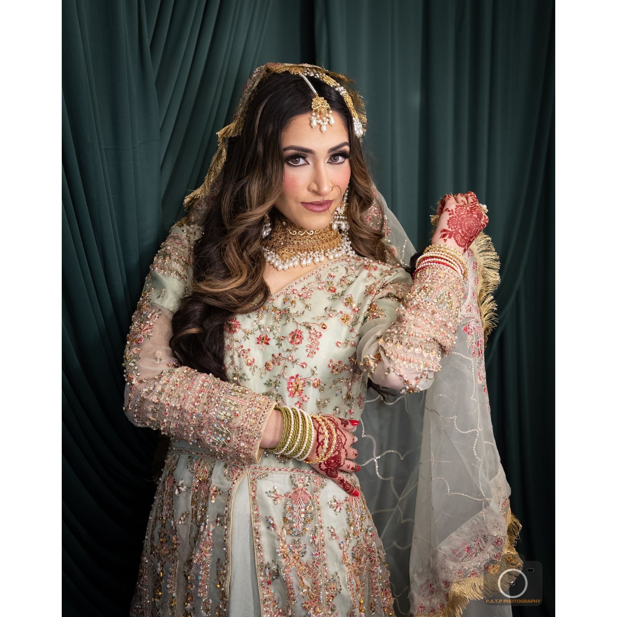 • Clothing: Embroidered/Printed suit for women - Made of best quality fabric - lawn or linen or chiffon - pure silk - Available at Najma Designs & Co. • Jewelry: Gold - plated stud earrings for