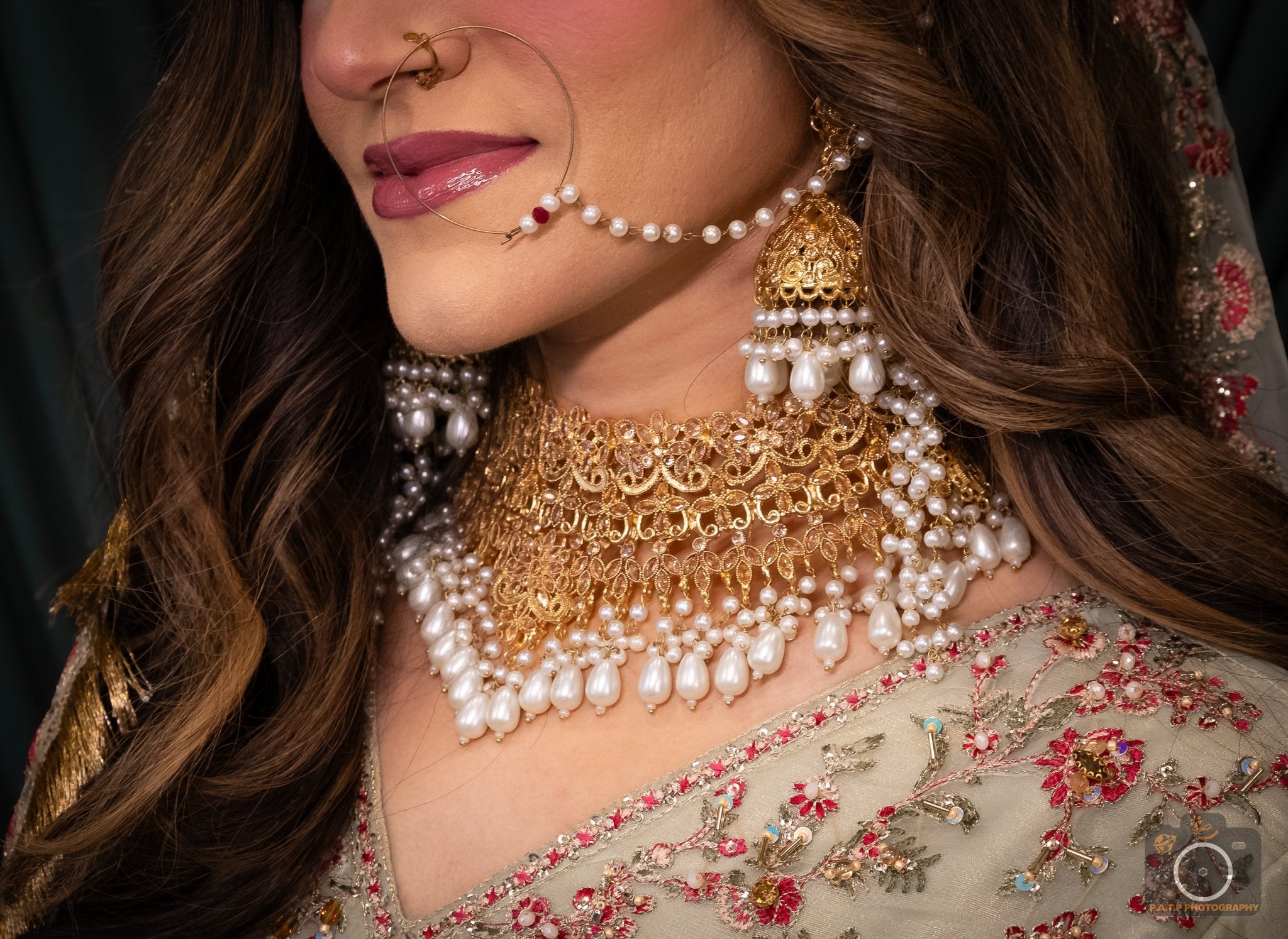 • Clothing: Embroidered/Printed suit for women - Made of best quality fabric - lawn or linen or chiffon - pure silk - Available at Najma Designs & Co. • Jewelry: Gold - plated stud earrings for
