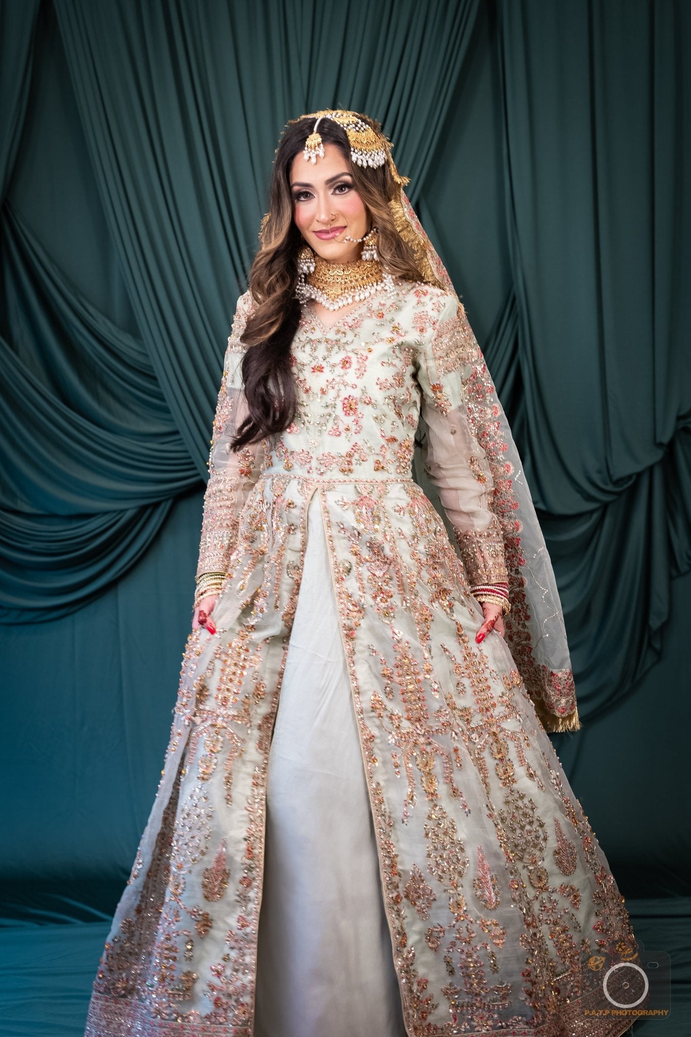 • Clothing: Embroidered/Printed suit for women - Made of best quality fabric - lawn or linen or chiffon - pure silk - Available at Najma Designs & Co. • Jewelry: Gold - plated stud earrings for