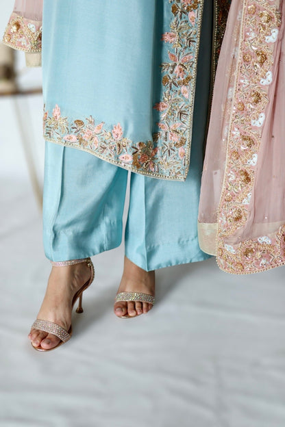 • Clothing: Embroidered/Printed suit for women - Made of best quality fabric - lawn or linen or chiffon - pure silk - Available at Najma Designs & Co. • Jewelry: Gold - plated stud earrings for