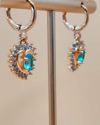 Ocean Heart Earrings