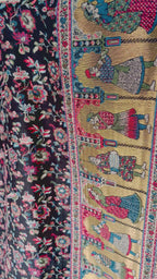 Kani Mughal shawls Black