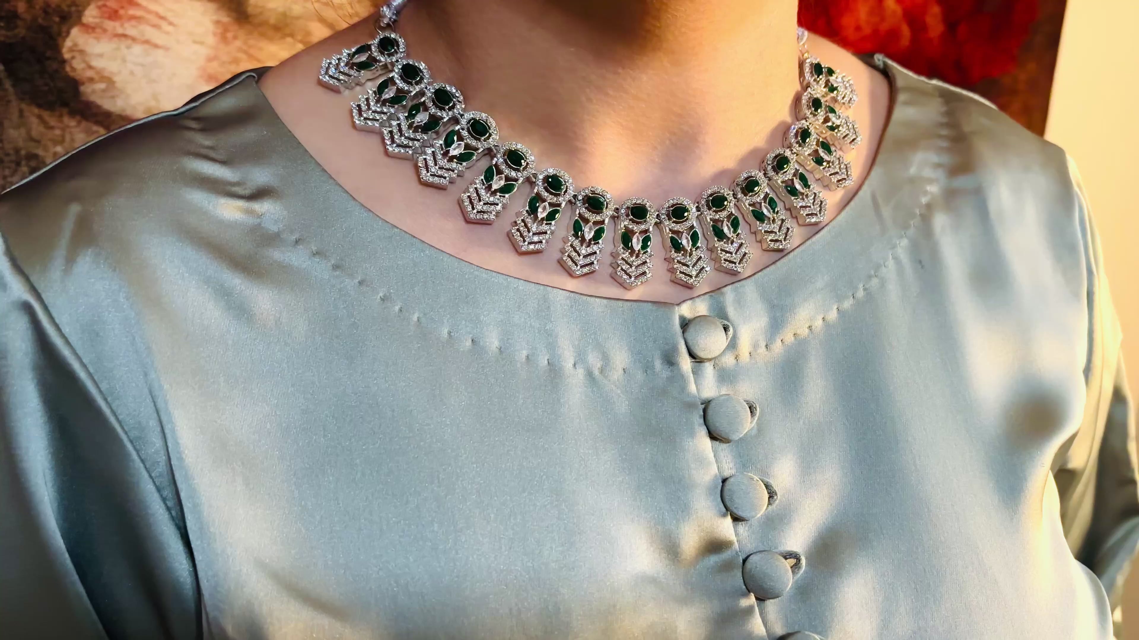 Emerald Necklace Set