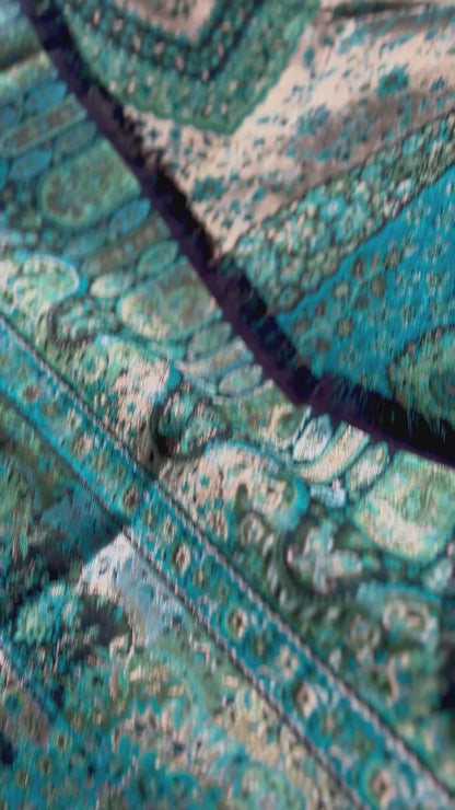 Forest Gold | Silk Pashmina Moonlight