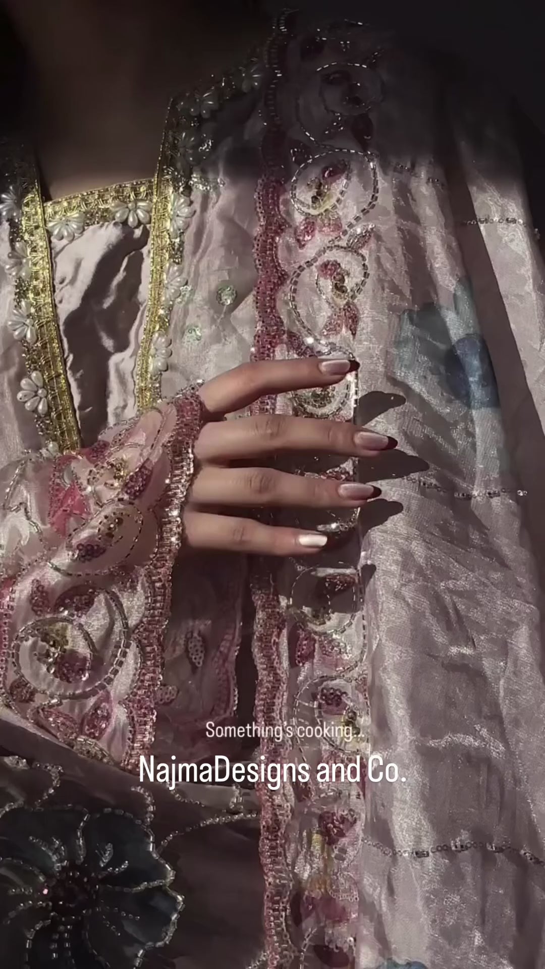 Pastel Bloom Embroidered Kaftan