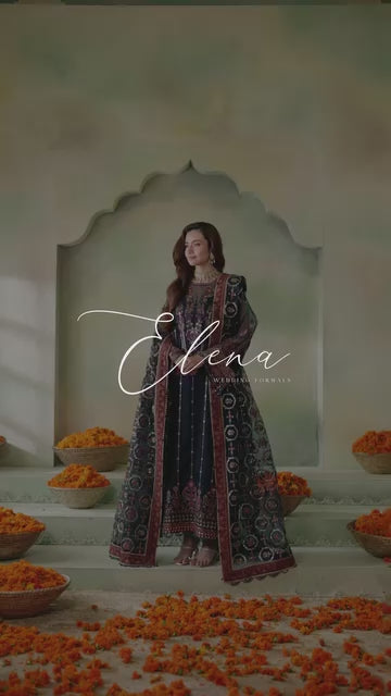 Seren – Saad Shaikh | Embroidered Organza 3-Piece Suit with Raw Silk Trouser