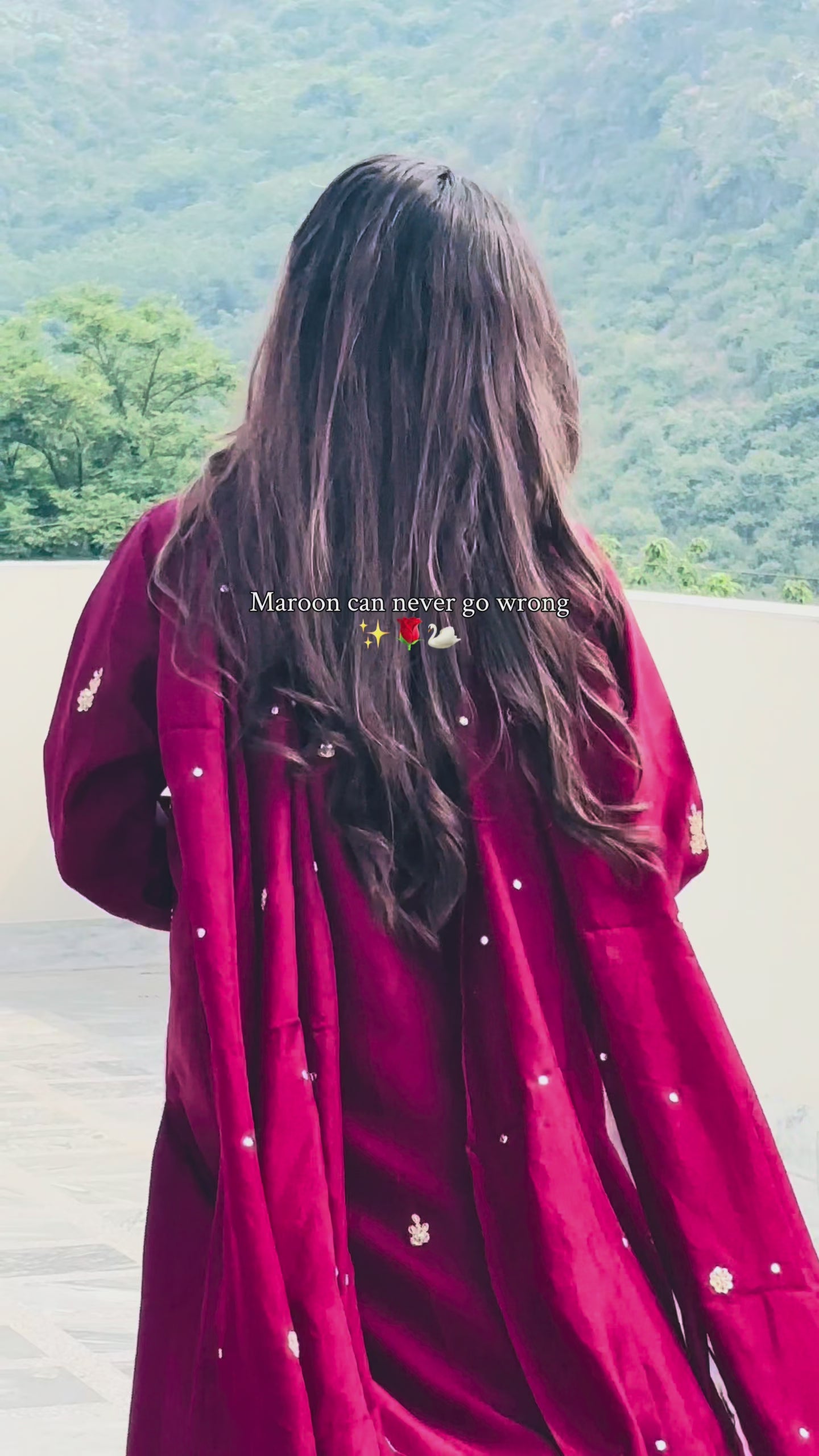 Maroon Meher Dabka Silk Suit