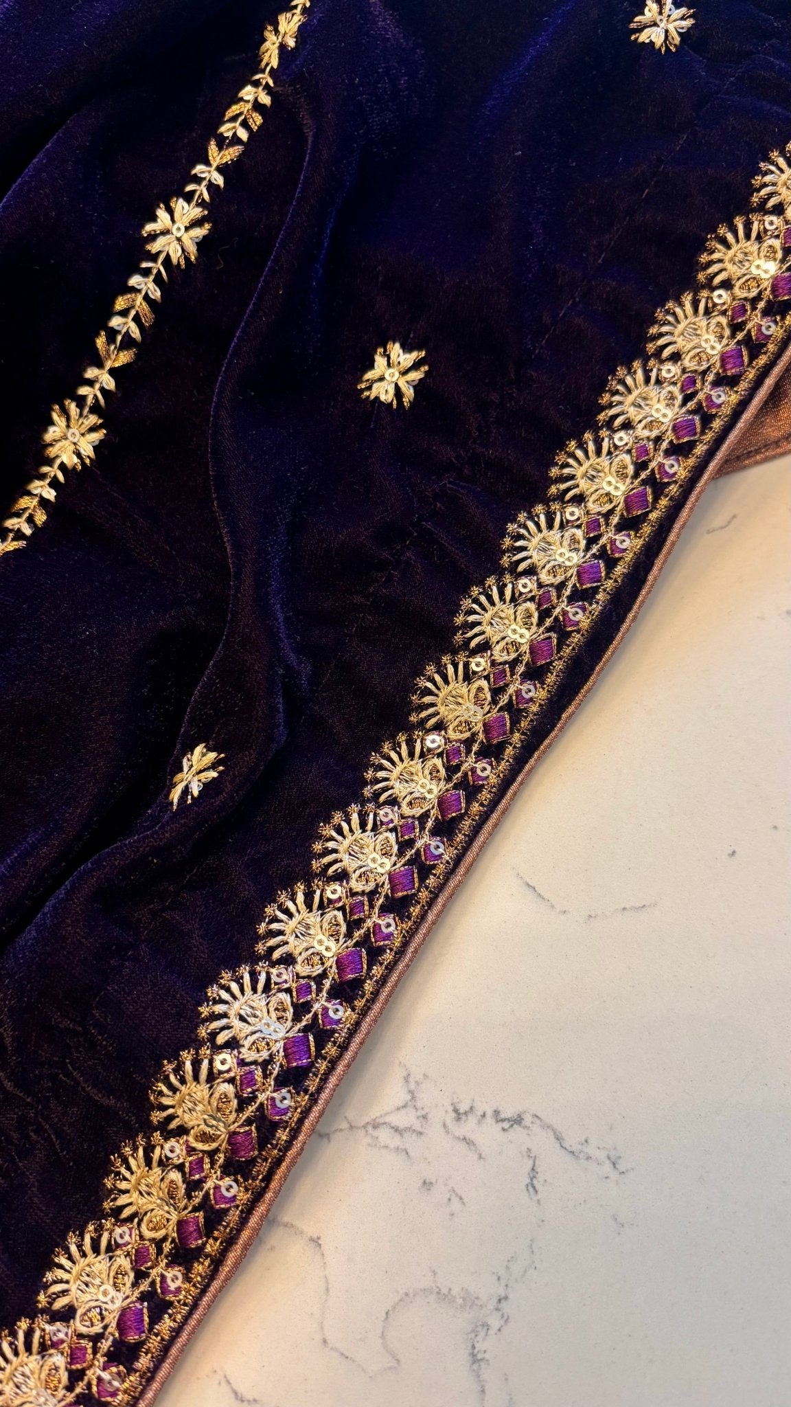 • Clothing: Embroidered/Printed suit for women - Made of best quality fabric - lawn or linen or chiffon - pure silk - Available at Najma Designs & Co. • Jewelry: Gold - plated stud earrings for