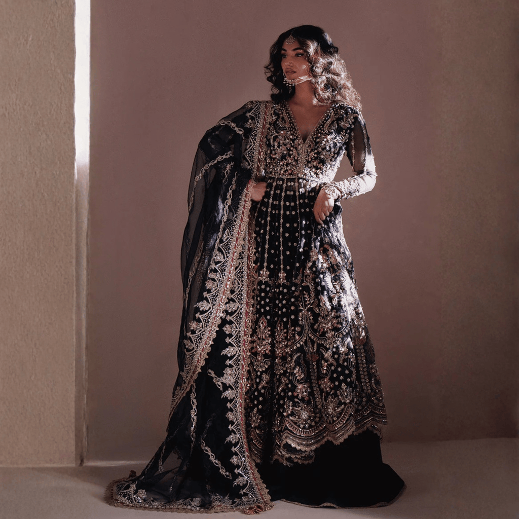 • Clothing: Embroidered/Printed suit for women - Made of best quality fabric - lawn or linen or chiffon - pure silk - Available at Najma Designs & Co. • Jewelry: Gold - plated stud earrings for
