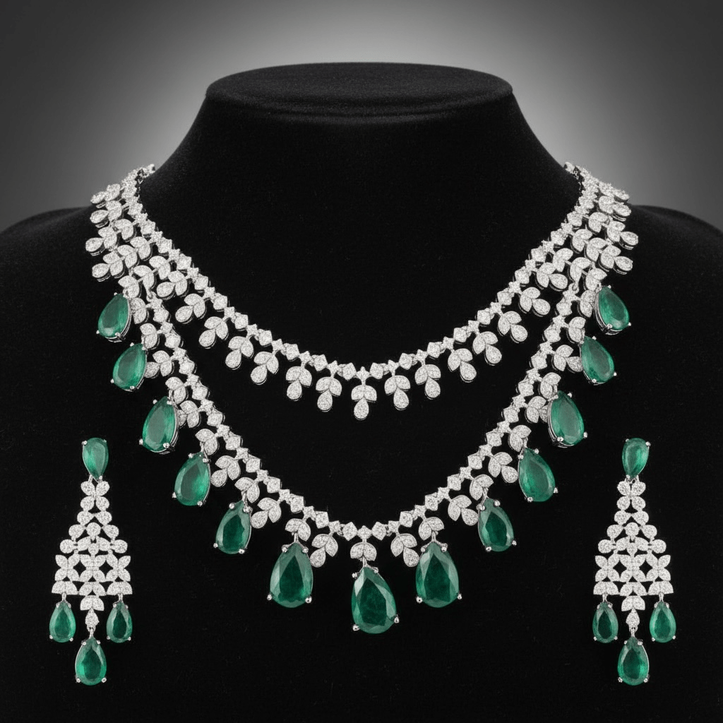 • Clothing: Embroidered/Printed suit for women - Made of best quality fabric - lawn or linen or chiffon - pure silk - Available at Najma Designs & Co. • Jewelry: Gold - plated stud earrings for