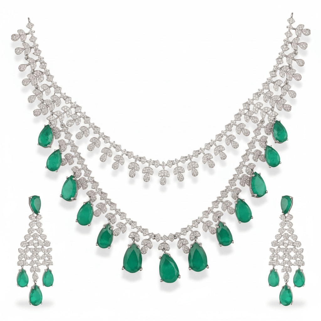 • Clothing: Embroidered/Printed suit for women - Made of best quality fabric - lawn or linen or chiffon - pure silk - Available at Najma Designs & Co. • Jewelry: Gold - plated stud earrings for