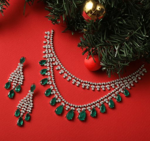 • Clothing: Embroidered/Printed suit for women - Made of best quality fabric - lawn or linen or chiffon - pure silk - Available at Najma Designs & Co. • Jewelry: Gold - plated stud earrings for