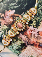 • Clothing: Embroidered/Printed suit for women - Made of best quality fabric - lawn or linen or chiffon - pure silk - Available at Najma Designs & Co. • Jewelry: Gold - plated stud earrings for