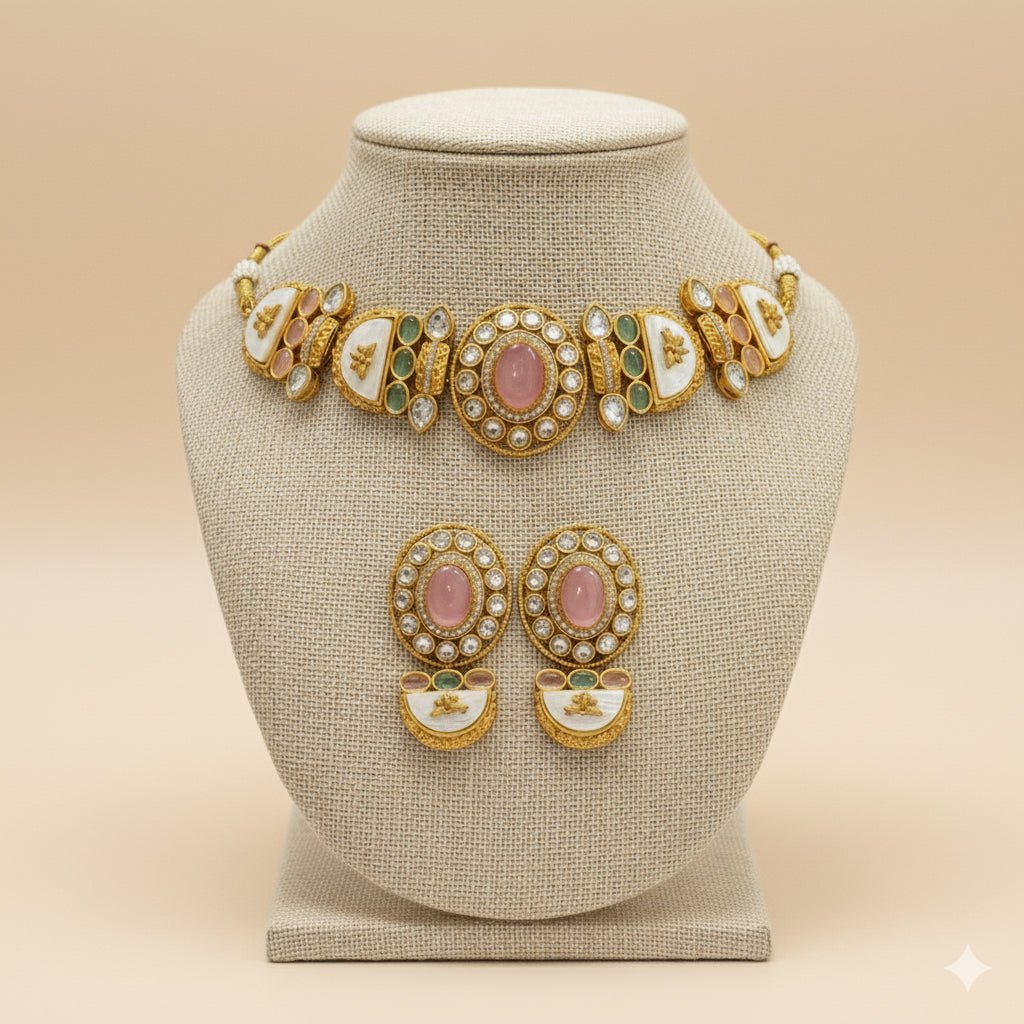 • Clothing: Embroidered/Printed suit for women - Made of best quality fabric - lawn or linen or chiffon - pure silk - Available at Najma Designs & Co. • Jewelry: Gold - plated stud earrings for