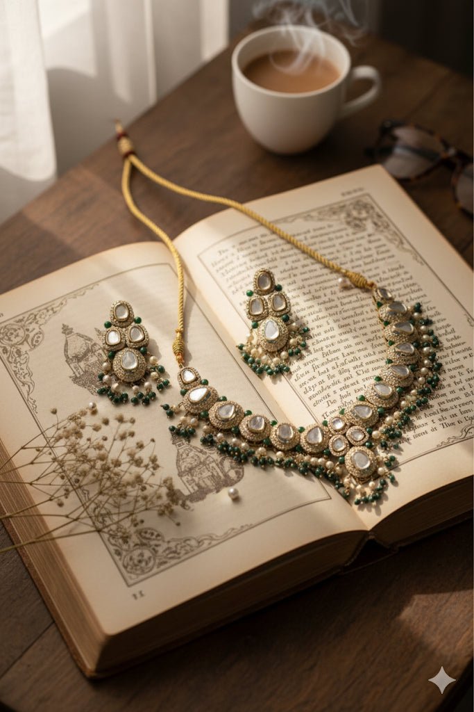 • Clothing: Embroidered/Printed suit for women - Made of best quality fabric - lawn or linen or chiffon - pure silk - Available at Najma Designs & Co. • Jewelry: Gold - plated stud earrings for