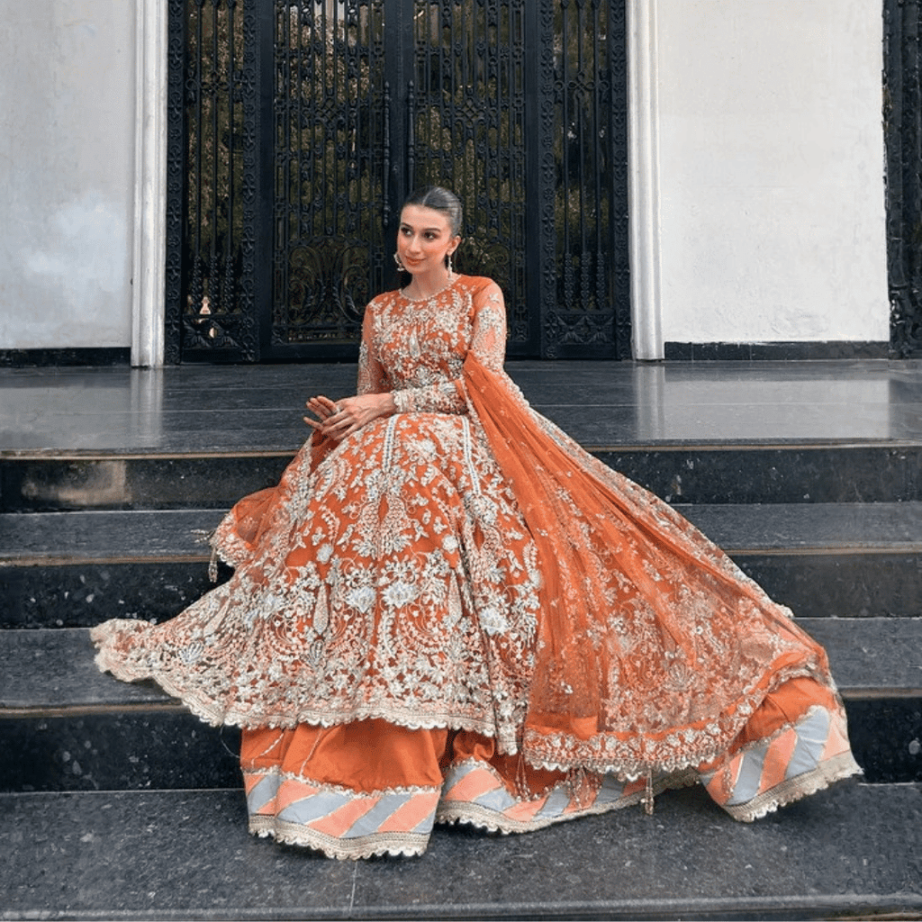 • Clothing: Embroidered/Printed suit for women - Made of best quality fabric - lawn or linen or chiffon - pure silk - Available at Najma Designs & Co. • Jewelry: Gold - plated stud earrings for