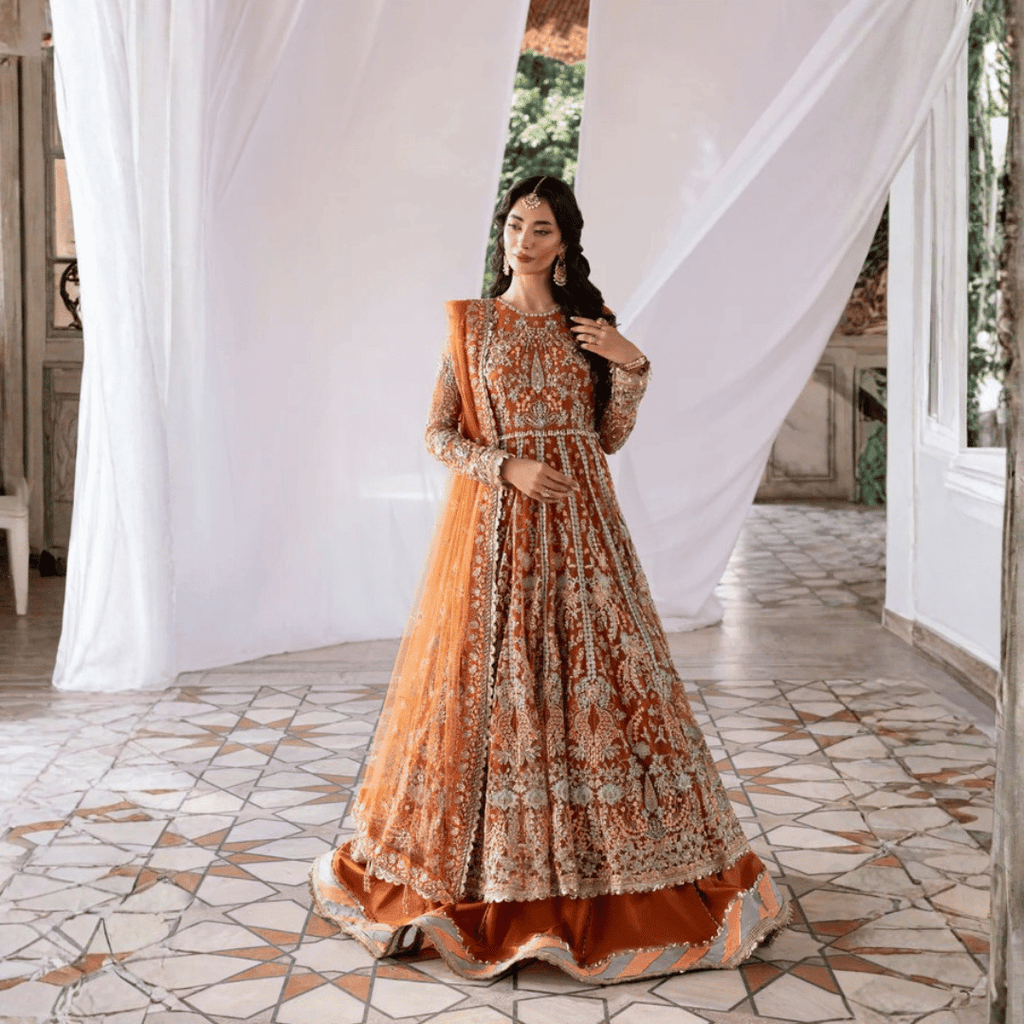 • Clothing: Embroidered/Printed suit for women - Made of best quality fabric - lawn or linen or chiffon - pure silk - Available at Najma Designs & Co. • Jewelry: Gold - plated stud earrings for