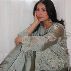 • Clothing: Embroidered/Printed suit for women - Made of best quality fabric - lawn or linen or chiffon - pure silk - Available at Najma Designs & Co. • Jewelry: Gold - plated stud earrings for