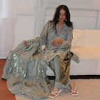 • Clothing: Embroidered/Printed suit for women - Made of best quality fabric - lawn or linen or chiffon - pure silk - Available at Najma Designs & Co. • Jewelry: Gold - plated stud earrings for