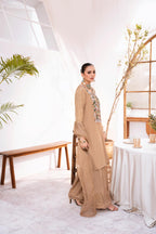 • Clothing: Embroidered/Printed suit for women - Made of best quality fabric - lawn or linen or chiffon - pure silk - Available at Najma Designs & Co. • Jewelry: Gold - plated stud earrings for