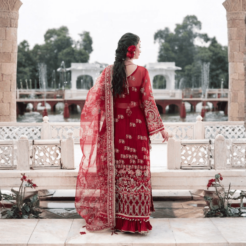 • Clothing: Embroidered/Printed suit for women - Made of best quality fabric - lawn or linen or chiffon - pure silk - Available at Najma Designs & Co. • Jewelry: Gold - plated stud earrings for