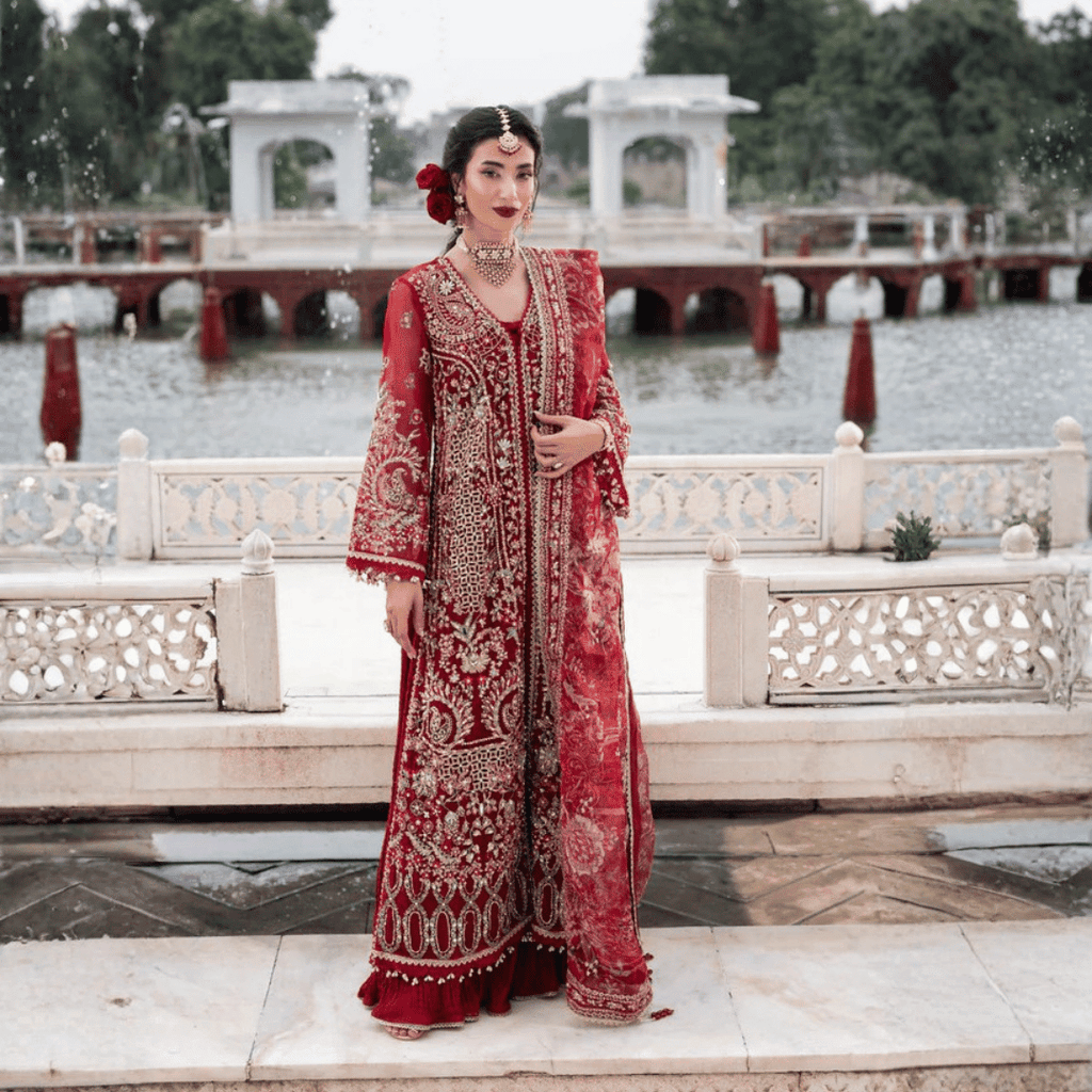• Clothing: Embroidered/Printed suit for women - Made of best quality fabric - lawn or linen or chiffon - pure silk - Available at Najma Designs & Co. • Jewelry: Gold - plated stud earrings for