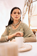 • Clothing: Embroidered/Printed suit for women - Made of best quality fabric - lawn or linen or chiffon - pure silk - Available at Najma Designs & Co. • Jewelry: Gold - plated stud earrings for