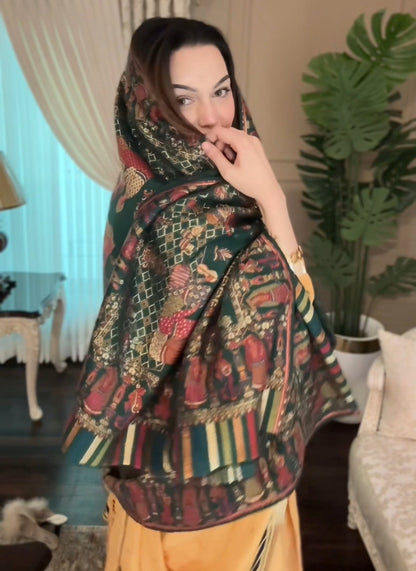 • Clothing: Embroidered/Printed suit for women - Made of best quality fabric - lawn or linen or chiffon - pure silk - Available at Najma Designs & Co. • Jewelry: Gold - plated stud earrings for