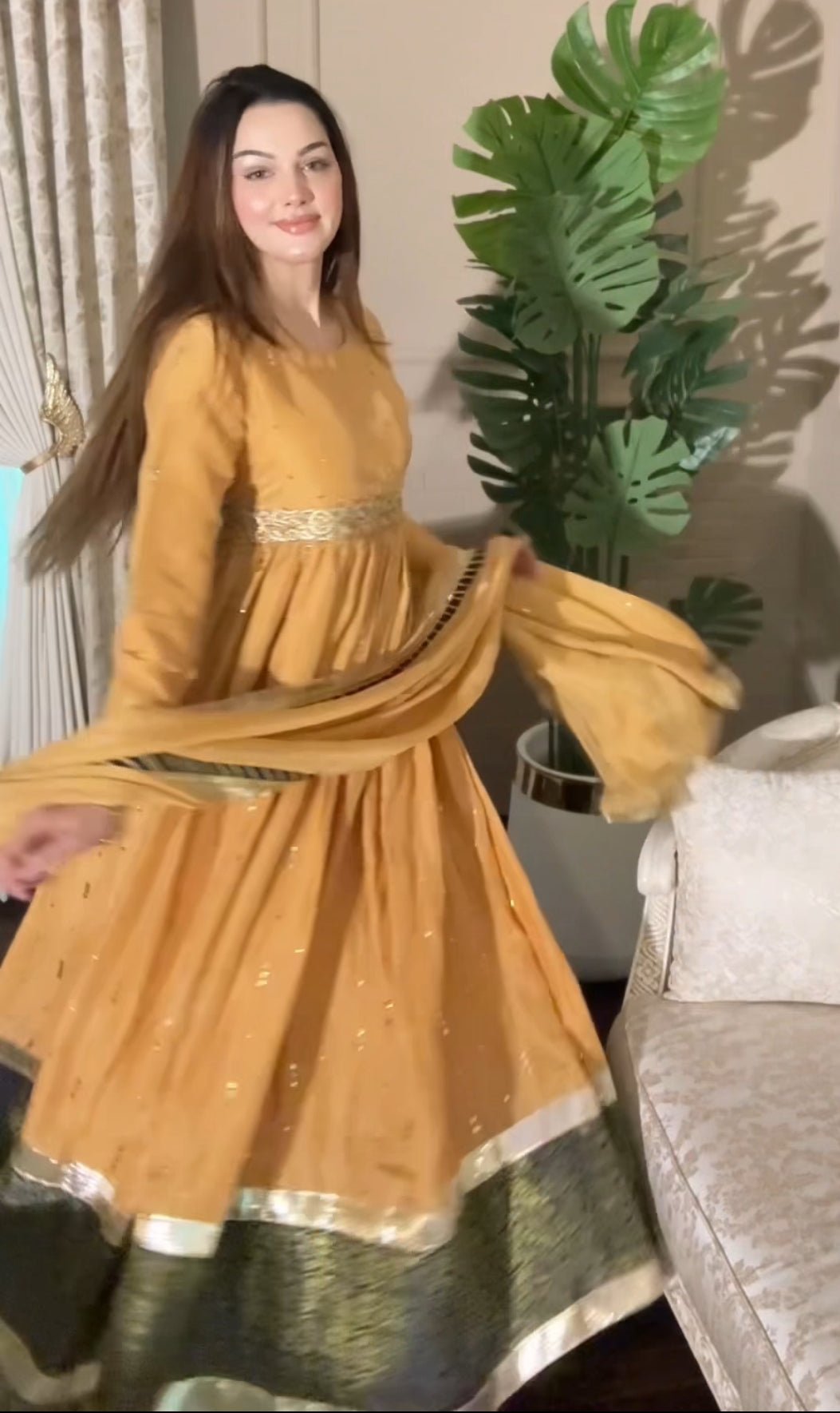 • Clothing: Embroidered/Printed suit for women - Made of best quality fabric - lawn or linen or chiffon - pure silk - Available at Najma Designs & Co. • Jewelry: Gold - plated stud earrings for