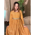 • Clothing: Embroidered/Printed suit for women - Made of best quality fabric - lawn or linen or chiffon - pure silk - Available at Najma Designs & Co. • Jewelry: Gold - plated stud earrings for