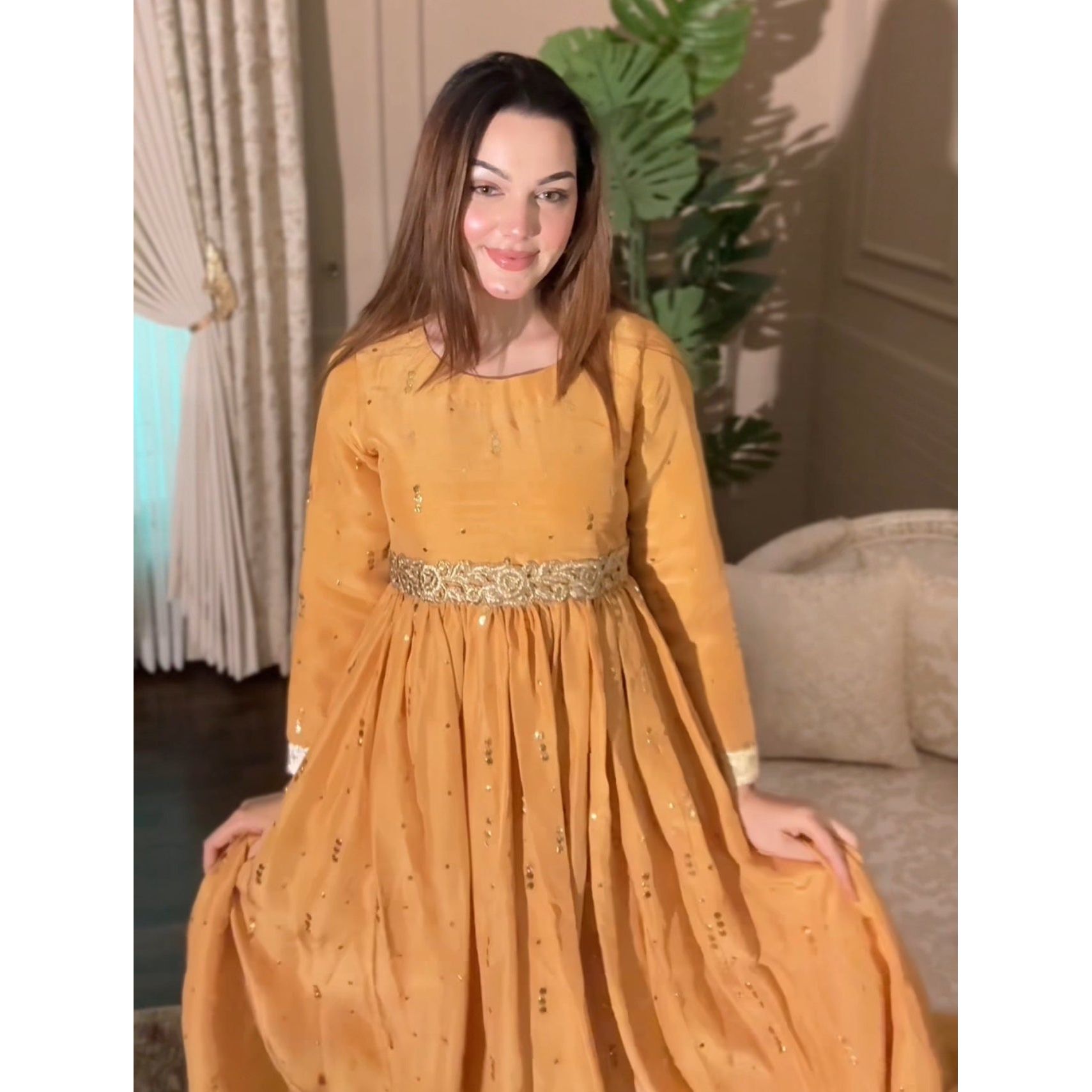 • Clothing: Embroidered/Printed suit for women - Made of best quality fabric - lawn or linen or chiffon - pure silk - Available at Najma Designs & Co. • Jewelry: Gold - plated stud earrings for