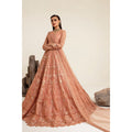 Formal, total embroidered peach color. Elegant from brand Maryum N Maria and exclusively available at Najmadesigns and Co.