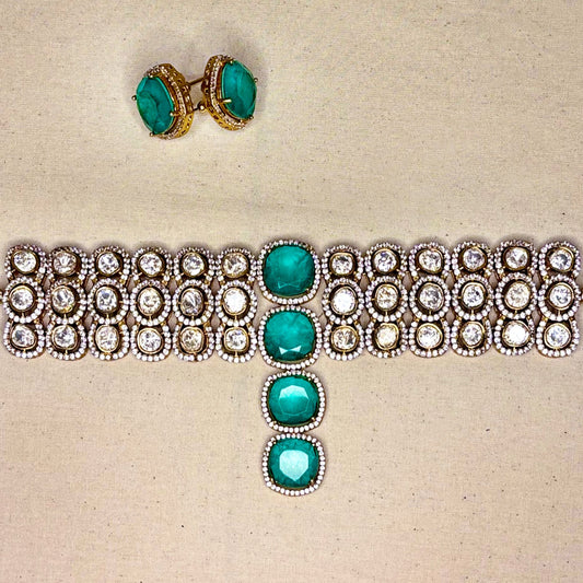 • Clothing: Embroidered/Printed suit for women - Made of best quality fabric - lawn or linen or chiffon - pure silk - Available at Najma Designs & Co. • Jewelry: Gold - plated stud earrings for