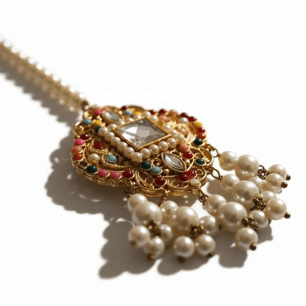 • Clothing: Embroidered/Printed suit for women - Made of best quality fabric - lawn or linen or chiffon - pure silk - Available at Najma Designs & Co. • Jewelry: Gold - plated stud earrings for