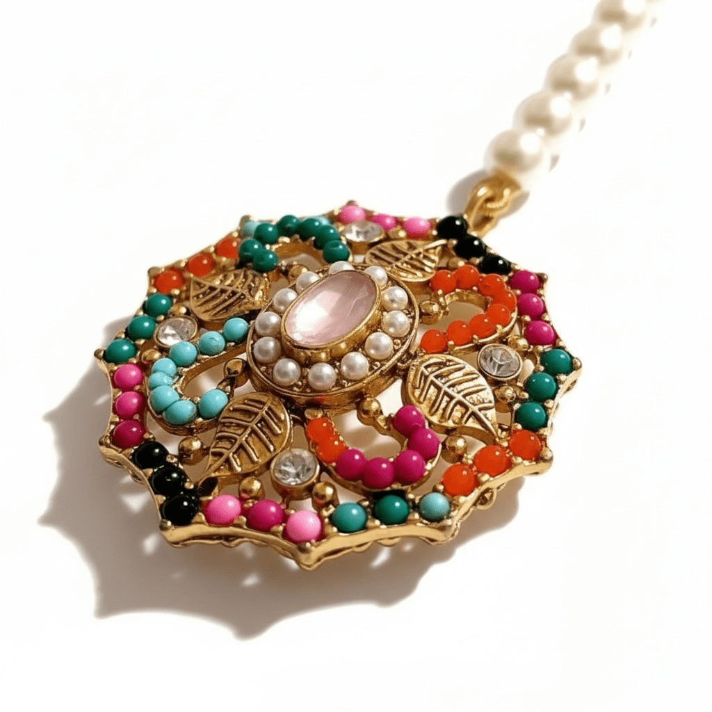 • Clothing: Embroidered/Printed suit for women - Made of best quality fabric - lawn or linen or chiffon - pure silk - Available at Najma Designs & Co. • Jewelry: Gold - plated stud earrings for