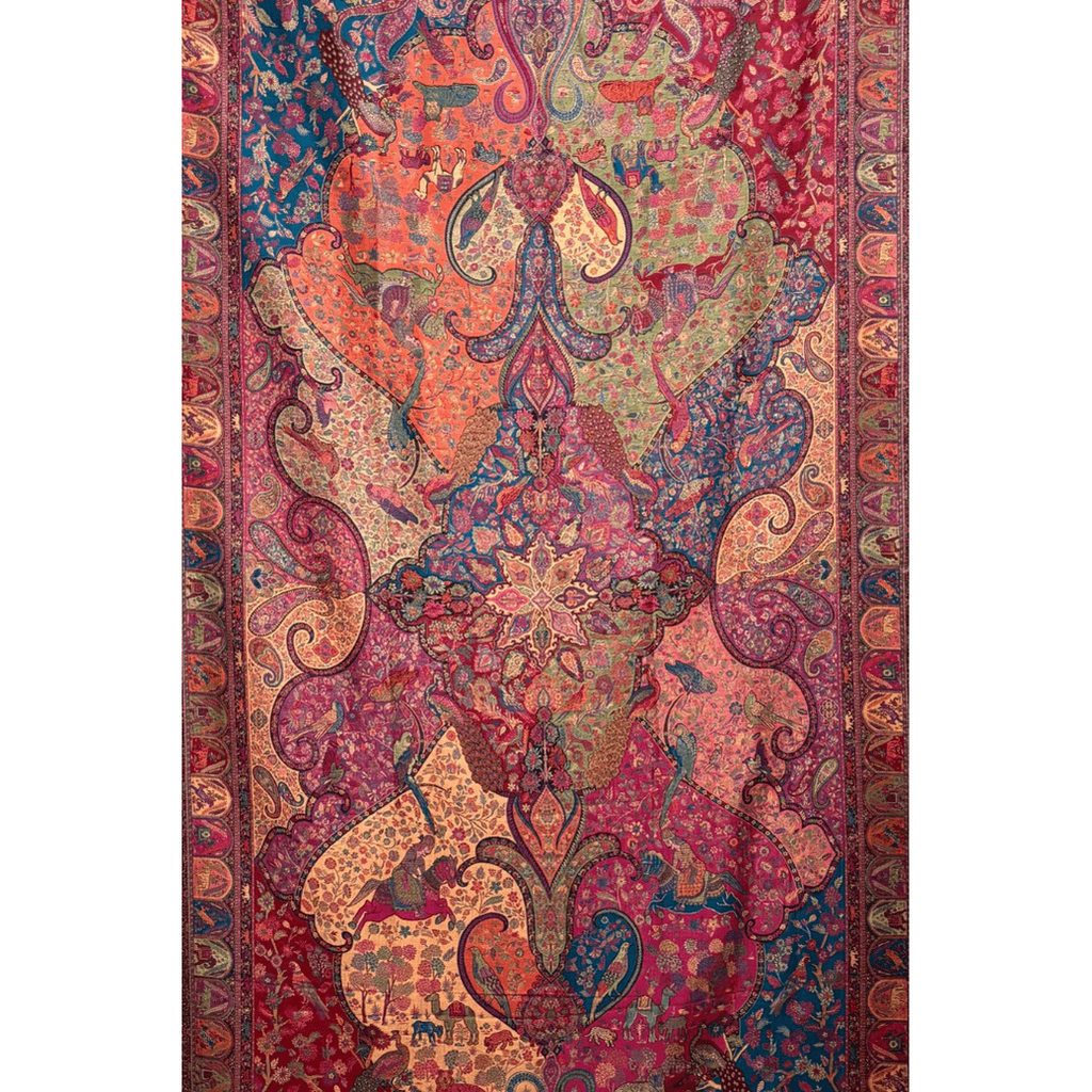 Tripple Kaani woven (Shikhargah) Pashmina Shawl- Premium Quality - NajmaDesigns & Co.