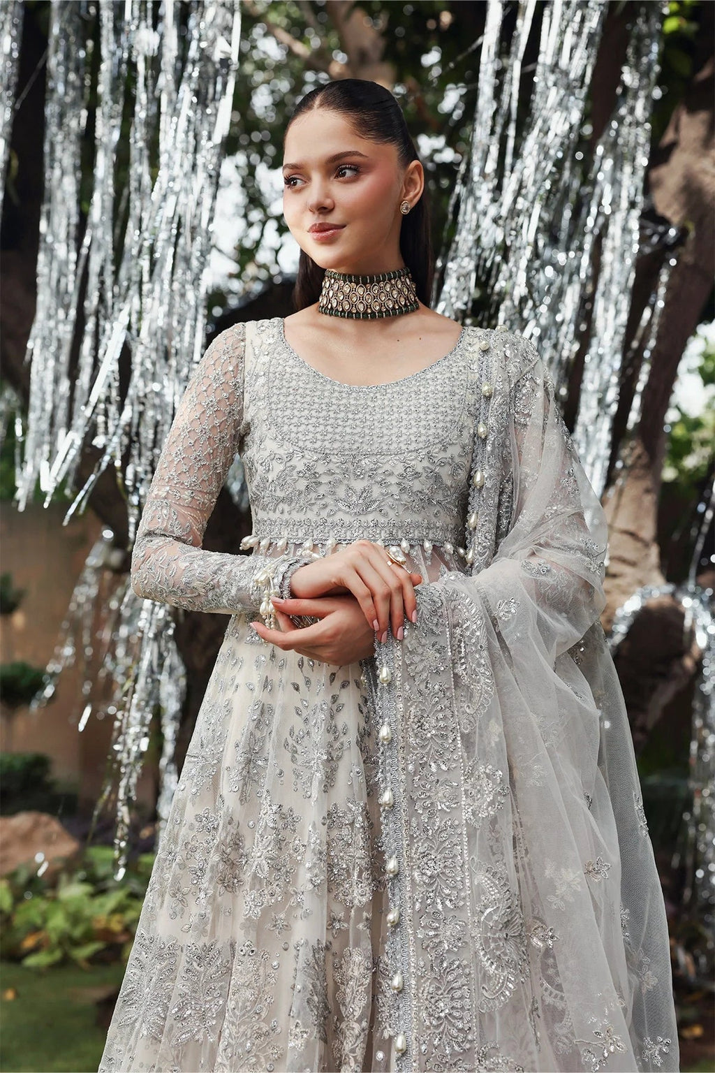 • Clothing: Embroidered/Printed suit for women - Made of best quality fabric - lawn or linen or chiffon - pure silk - Available at Najma Designs & Co. • Jewelry: Gold - plated stud earrings for