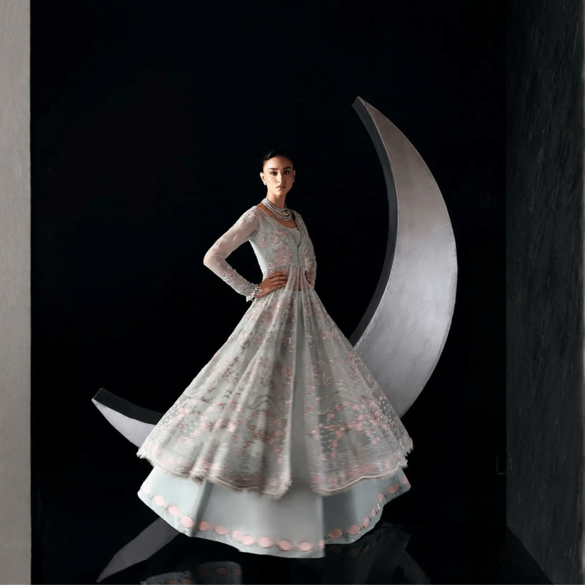 • Clothing: Embroidered/Printed suit for women - Made of best quality fabric - lawn or linen or chiffon - pure silk - Available at Najma Designs & Co. • Jewelry: Gold - plated stud earrings for