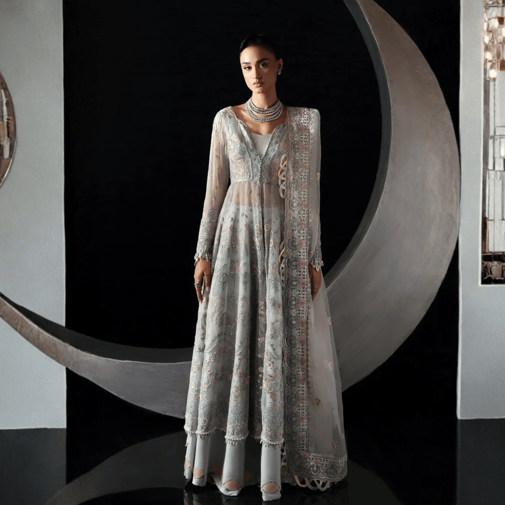 • Clothing: Embroidered/Printed suit for women - Made of best quality fabric - lawn or linen or chiffon - pure silk - Available at Najma Designs & Co. • Jewelry: Gold - plated stud earrings for