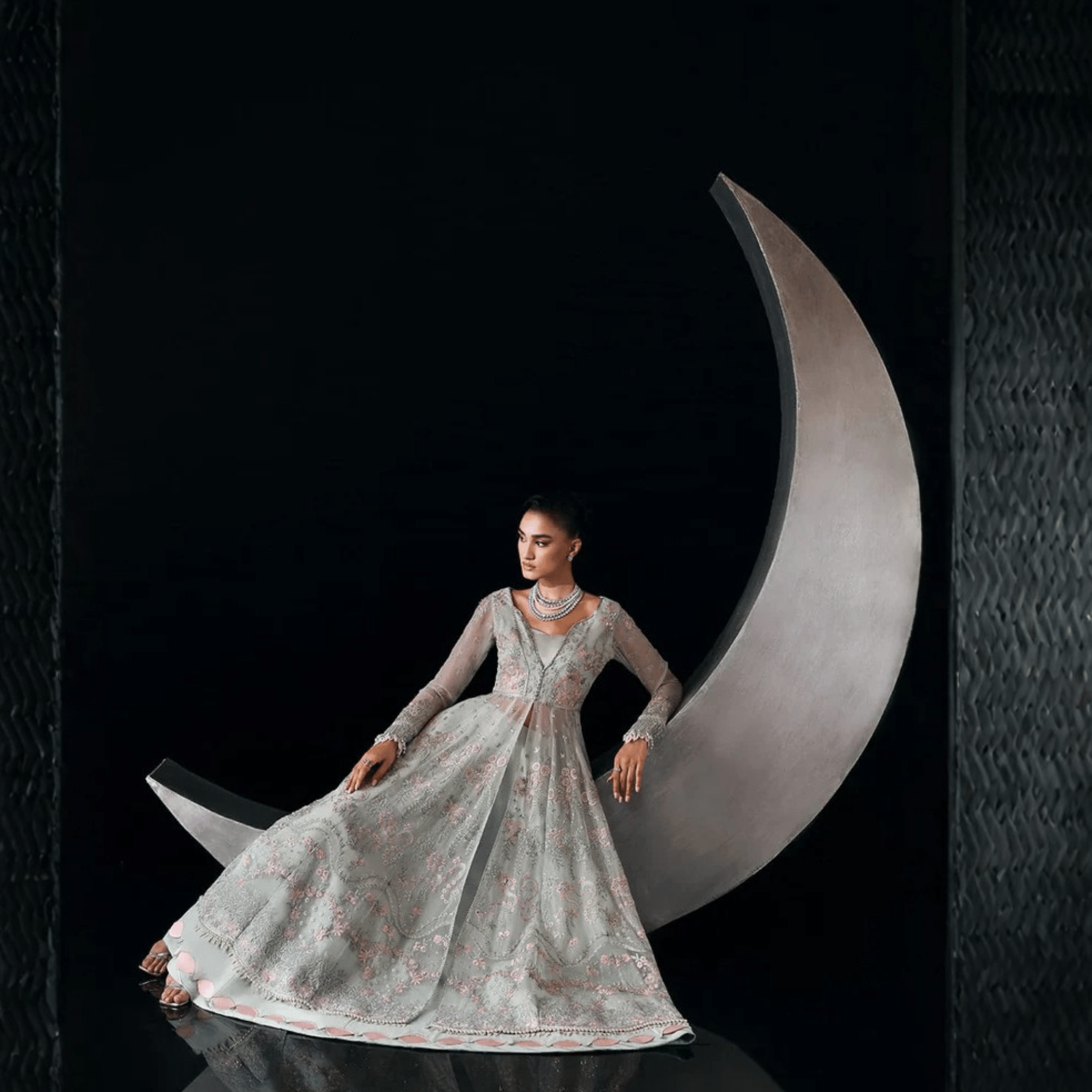 • Clothing: Embroidered/Printed suit for women - Made of best quality fabric - lawn or linen or chiffon - pure silk - Available at Najma Designs & Co. • Jewelry: Gold - plated stud earrings for