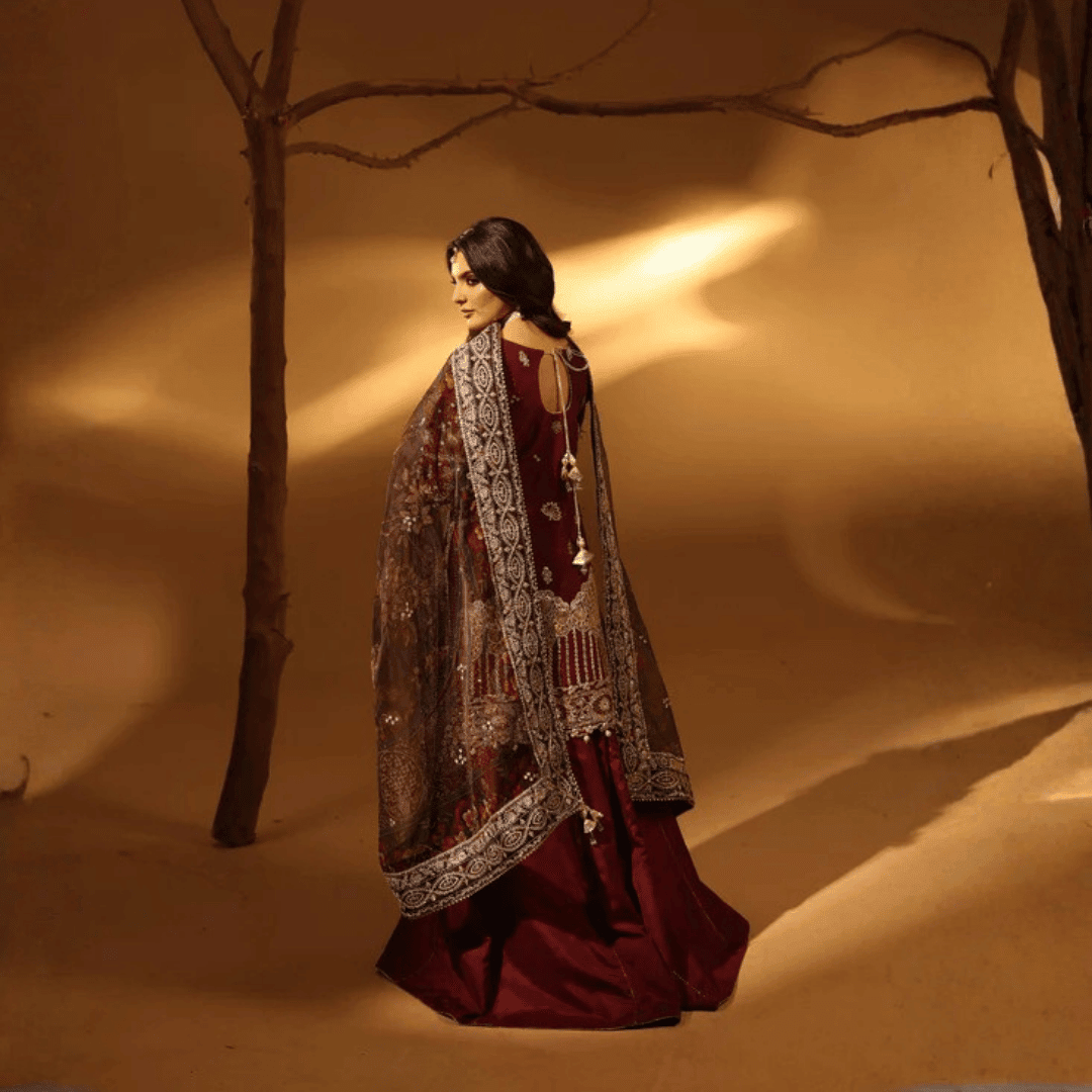 • Clothing: Embroidered/Printed suit for women - Made of best quality fabric - lawn or linen or chiffon - pure silk - Available at Najma Designs & Co. • Jewelry: Gold - plated stud earrings for