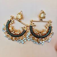 • Clothing: Embroidered/Printed suit for women - Made of best quality fabric - lawn or linen or chiffon - pure silk - Available at Najma Designs & Co. • Jewelry: Gold - plated stud earrings for